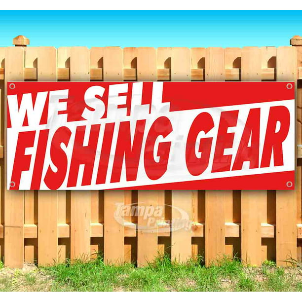 New Flag, Many Sizes Available Store WE Sell Fishing RODS 13 oz Heavy Duty Vinyl Banner Sign with Metal Grommets Advertising 